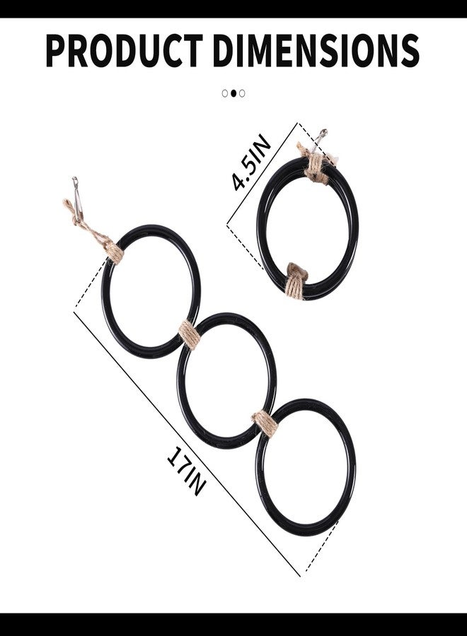 YNSHOUNA Snake Enrichment Rings, Ball Python Tank Accessory, Python Playground Climbing Toys, Corn Snake Enrichment Toy, Reptile Tank Cage Habitat Accessory - Image 2